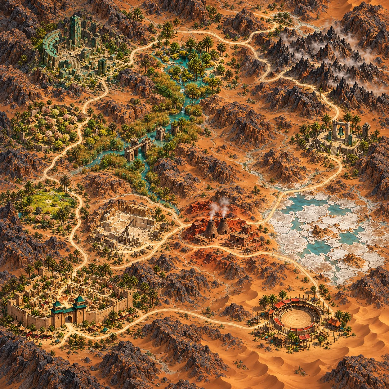 Dewgrass Meadow set piece, concept reference