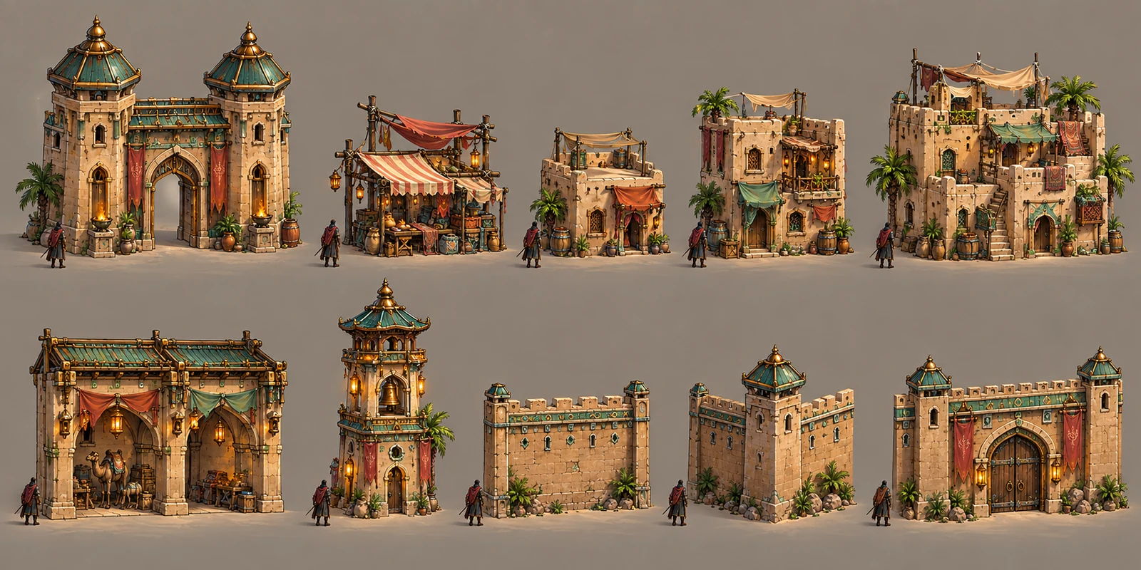 Dewgrass Meadow set piece, concept reference